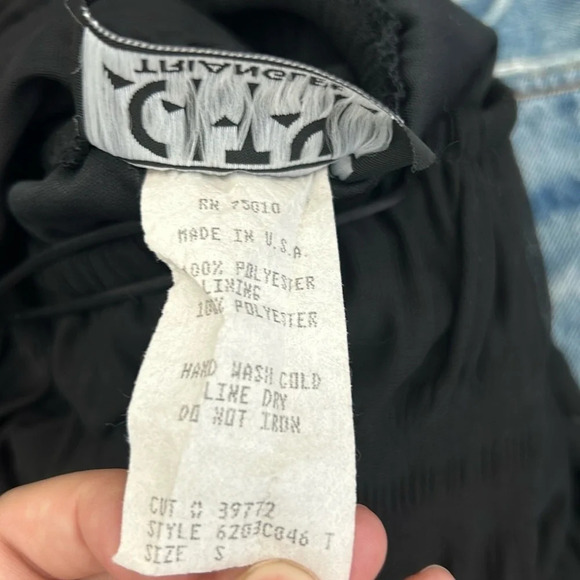 Vintage City Triangles Mesh Textured Dress Small - Picture 7 of 11